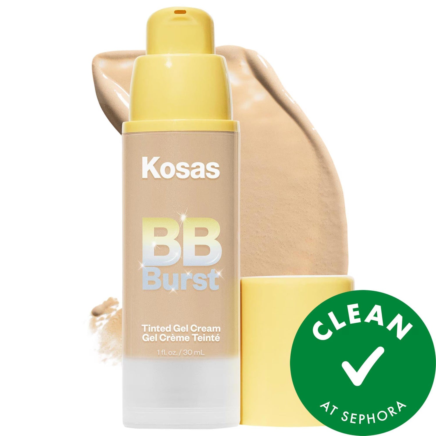 BB Burst Tinted Moisturizer Gel Cream with Copper Peptides - Natural Finish, Hydrating Skincare, Clean Beauty