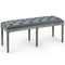 French Vintage Entryway Bench 47 Inch Upholstered Dining Bench