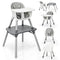 4-in-1 Baby Convertible Toddler Table Chair Set with PU Cushion