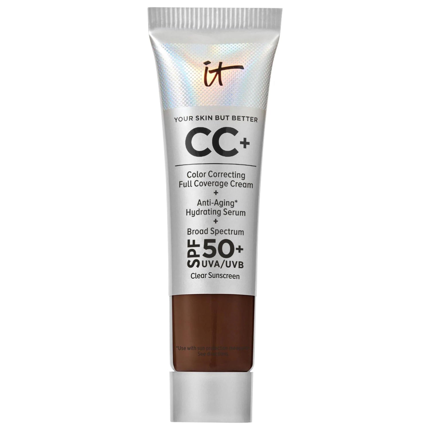 CC+ Cream Full Coverage Color Correcting Foundation SPF 50+: Hydrating Anti-Aging Serum, Flawless Finish, Sun Protection