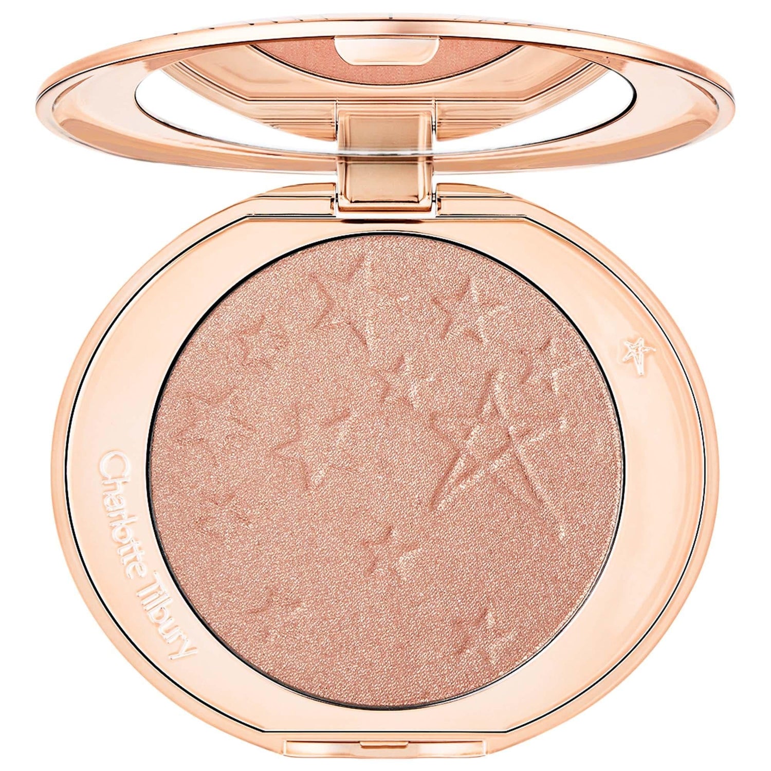 Charlotte Tilbury Glow Glide Face Architect Highlighter - Liquid-Like Powder Highlighter for Radiant Glow, Cruelty-Free, Refillable Compact