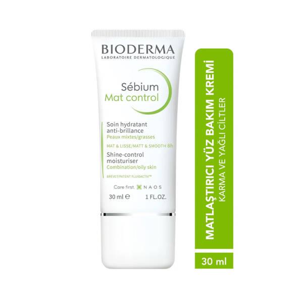 Bioderma Sebium Mat Control Matifying Face Cream - 8-Hour Shine Control, Non-Comedogenic & Hypoallergenic Moisturizer