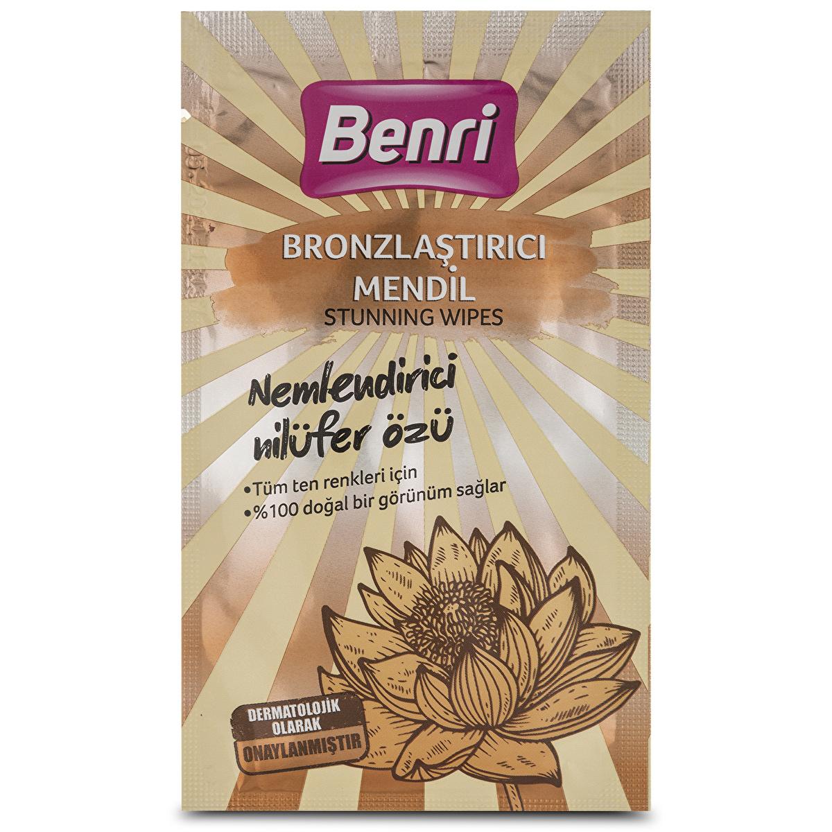 Benri Self-Tanning Wipes - Easy Sunless Tanning Solution with Natural Bronzing, Moisturizing, and Convenient Application