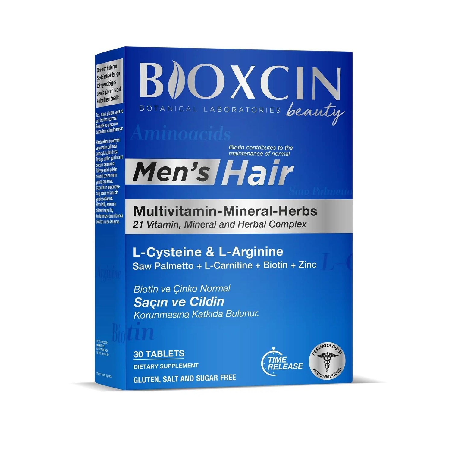 Bioxcin Men's Hair Multivitamin: Hair Growth Supplement with Keratin, Biotin & Saw Palmetto - Vitamins for Hair Loss & Thinning