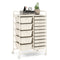 15-Drawer Utility Rolling Cart with Drawers Multi-Use Storage-Icecream Multicolor