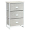 Nightstand Side Table Storage Tower Dresser Chest with 3 Drawers