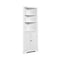 Free Standing Tall Bathroom Corner Storage Cabinet with 3 Shelves