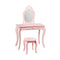 Kids Princess Makeup Dressing Play Table Set with Mirror