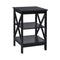 3-Tier X-Design Nightstands with Storage Shelves for Living Room Bedroom