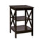 3-Tier X-Design Nightstands with Storage Shelves for Living Room Bedroom