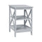 3-Tier X-Design Nightstands with Storage Shelves for Living Room Bedroom