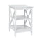 3-Tier X-Design Nightstands with Storage Shelves for Living Room Bedroom