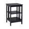 2 Pieces 3-Tier Nightstand with Reinforced Bars and Stable Structure