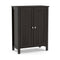 2-Door Bathroom Floor Storage Cabinet Space Saver Organizer