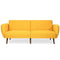 Convertible Futon Sofa Bed Adjustable Couch Sleeper with Wood Legs