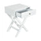 Modern X-Shaped Nightstand with Drawer for Living Room Bedroom