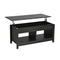 Lift Top Coffee Table with Hidden Storage Compartment and Lower Shelf for Study Room