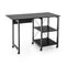 Rolling Folding Computer Desk with Storage Shelves