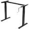 Hand Crank Sit to Stand Desk Frame Height Adjustable Standing Base-Gray