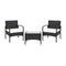 3 Pieces Patio Wicker Rattan Furniture Set with Cushion for Lawn Backyard