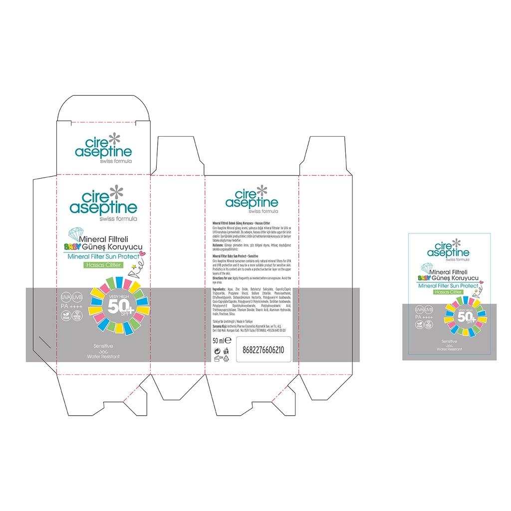 Cire Aseptine Mineral Filtreli Gentle Sunscreen 50ml