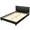 Full Upholstered Platform Bed Frame with Headboard Wood Slat