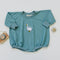 Silly Goose Bamboo Baby Romper - Teal or Blue - Infant Baby Toddler