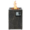 16 Feet Square Outdoor Propane Fire Pit with Lava Rocks Waterproof Cover 30000 BTU