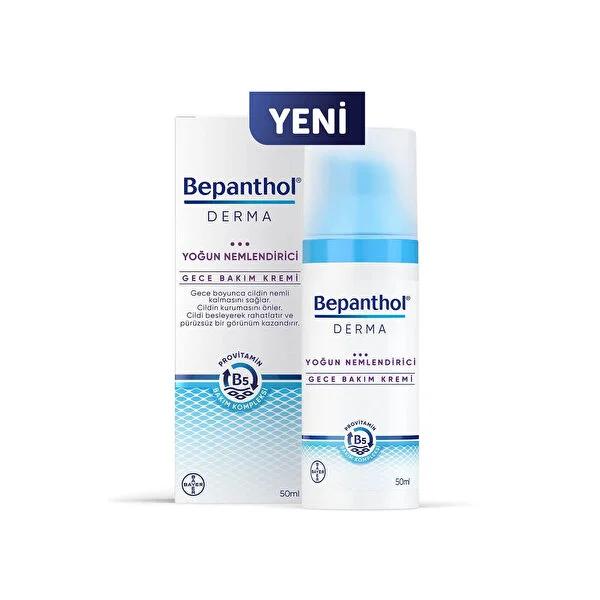 Bepanthol Derma Moisturizing Night Cream - Intense Hydration for Dry Skin, 1.69 fl oz