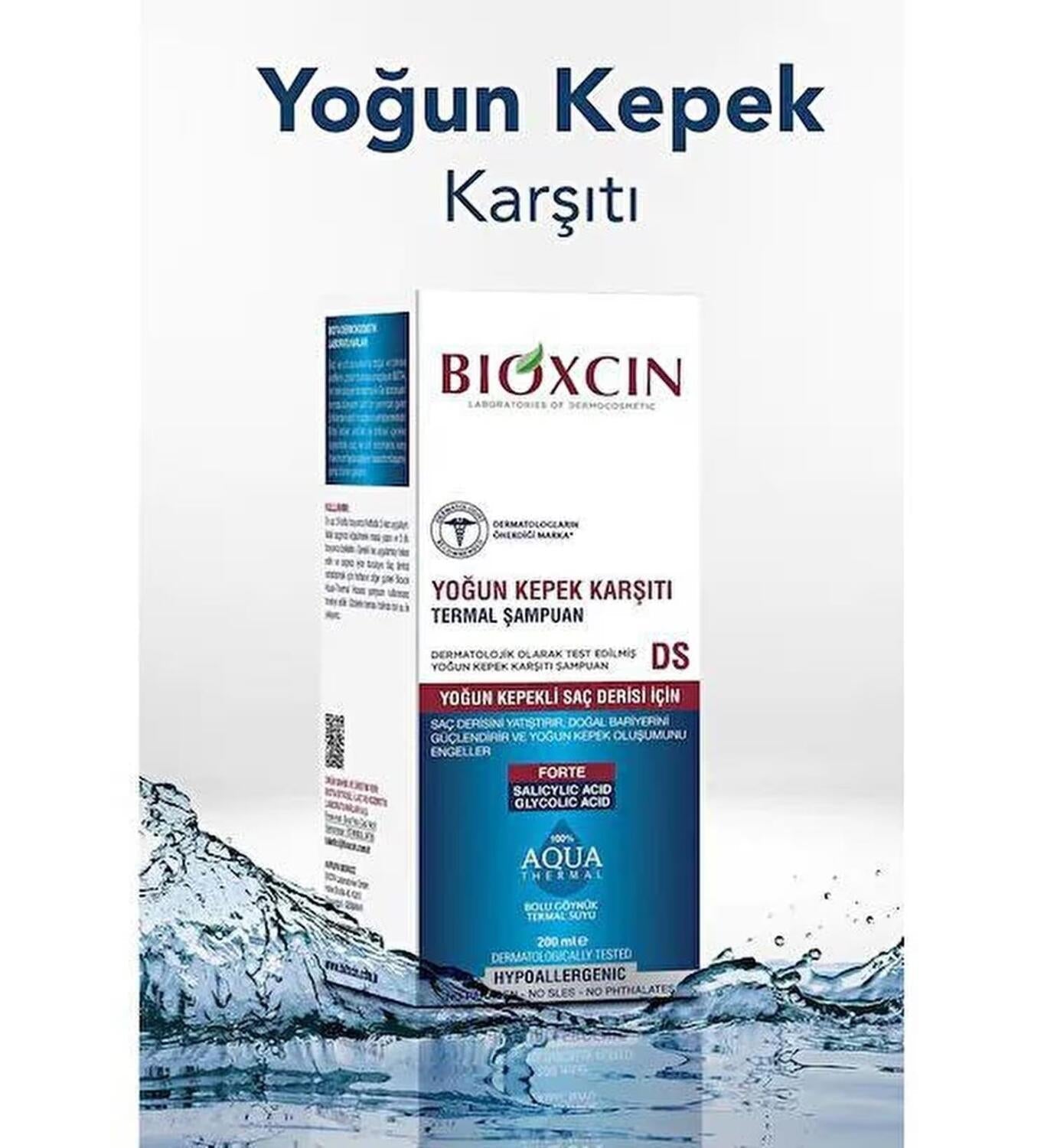 Bioxcin Sulfate-Free Anti-Dandruff Shampoo with Aqua Thermal DS - Gentle Hair Care for Sensitive Scalps, 6.76 fl oz