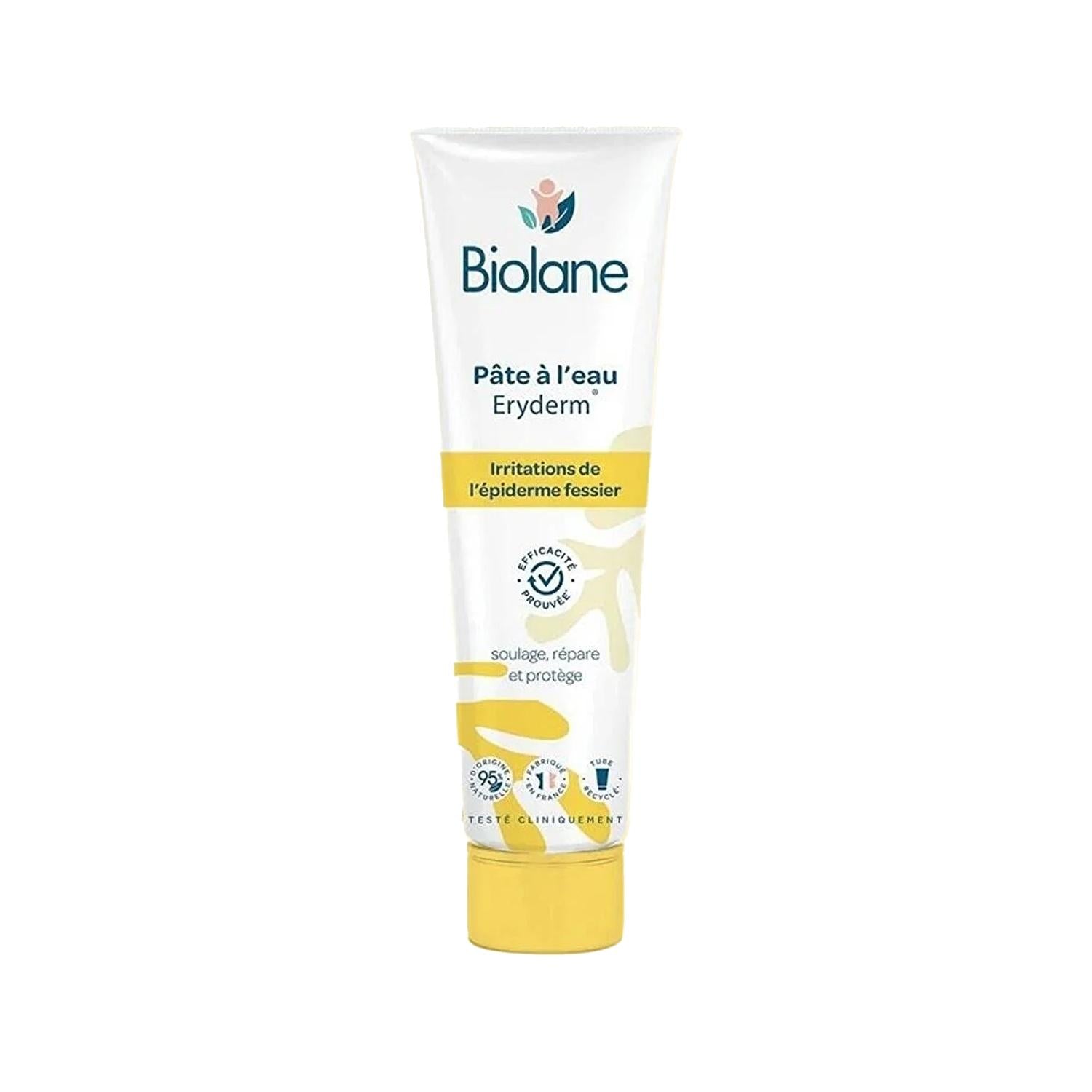 Biolane Eryderm Diaper Rash Cream - Water-Based Paste for Sensitive Baby Skin, 75ml