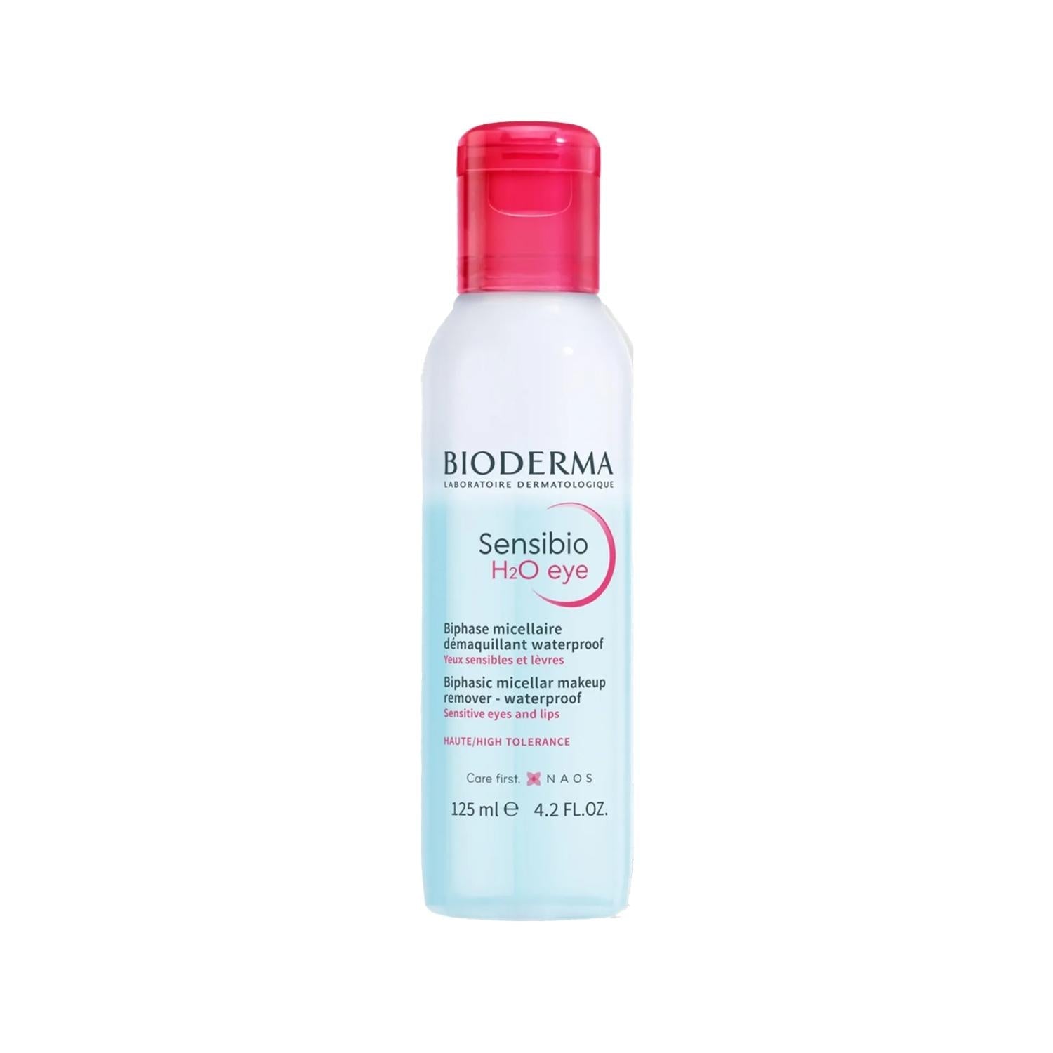 Bioderma Sensibio H2O Micellar Water for Eyes - Gentle & Effective Eye Makeup Remover for Sensitive Skin, 4.23 fl oz