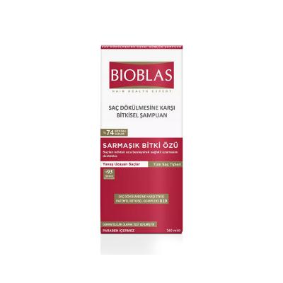 Bioblas Shampoo for Hair Loss - 360ml, Ivy Extract, Natural Hair Care for Slow-Growing Hair