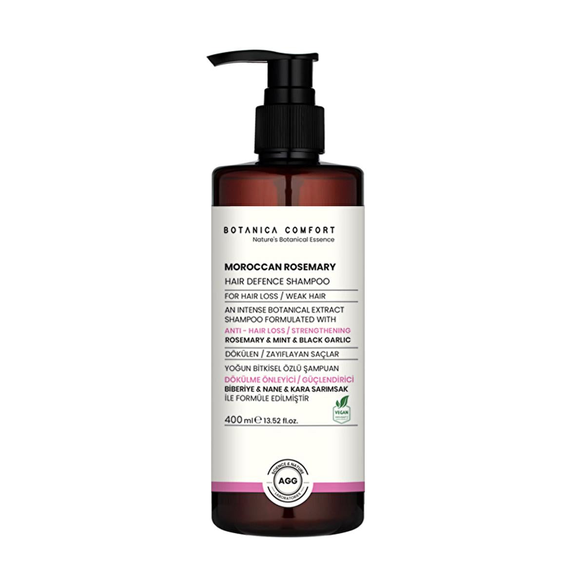 Botanica Comfort - Strengthening Rosemary Hair Loss Prevention Shampoo for Thinning Hair, 13.53 fl oz - Natural Hair Growth & Strengthening