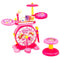 2-in-1 Kids Electronic Drum and Keyboard Set with Stool