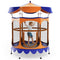 64 Inch Kids Trampoline with Detachable Canopy and Safety Enclosure Net
