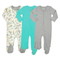 3pc footie set | koala vintage aqua & heather grey