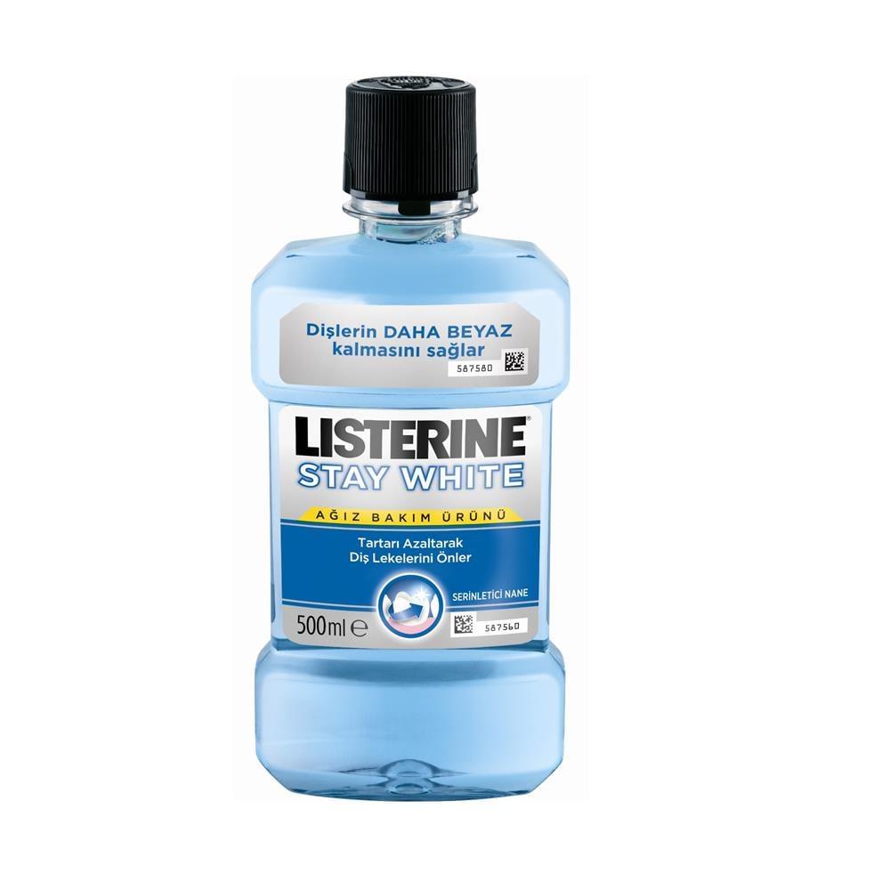 Listerine Stay White Mouthwash - Oral Care & Teeth Whitening Solution for a Healthier Smile