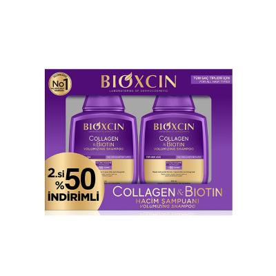 Bioxcin Collagen Biotin Shampoo - Hypoallergenic, Paraben-Free Hair Care for Thin Hair