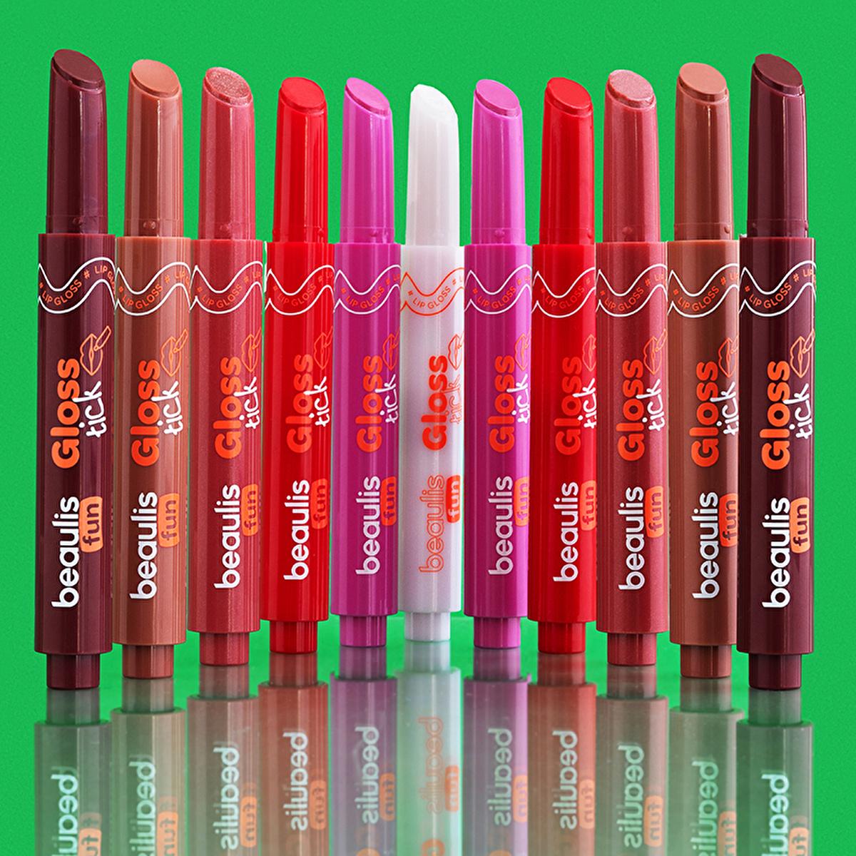 Beaulis Fun Gloss Tick Stick: Nude Glow Lip Gloss for Effortless Shine & Radiant Lips | Easy Application, Wide Color Range
