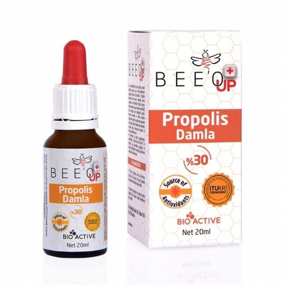 BEE'O UP 30% Propolis Supplement Drops - Natural Immune System Support, 0.68 fl oz