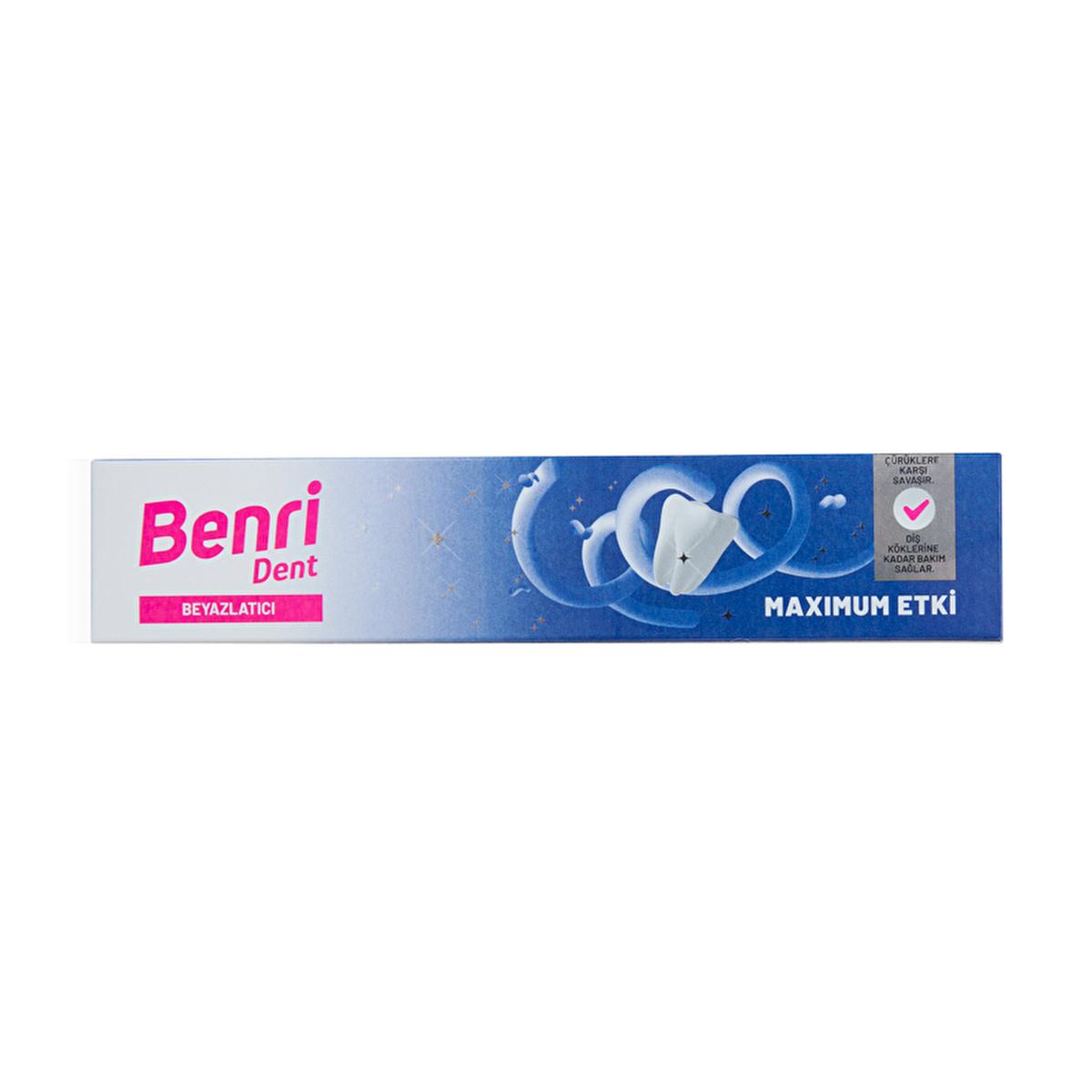 Benri Whitening Toothpaste with Fluoride & Natural Clove Oil - 75ml, Non-Abrasive, Fresh Breath, Cavity Protection
