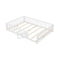 Montessori Bed Frame with Full-length Guardrails Safety Door and Latch