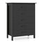 Modern 5-Drawer Multipurpose Chest Dresser with Metal Handles