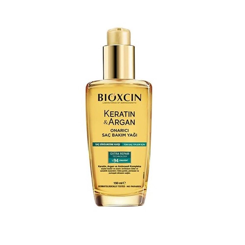 Bioxcin Keratin and Argan Repairing Hair Care Oil 150ml - Nourishing and Repairing Hair Oil for Damaged Hair