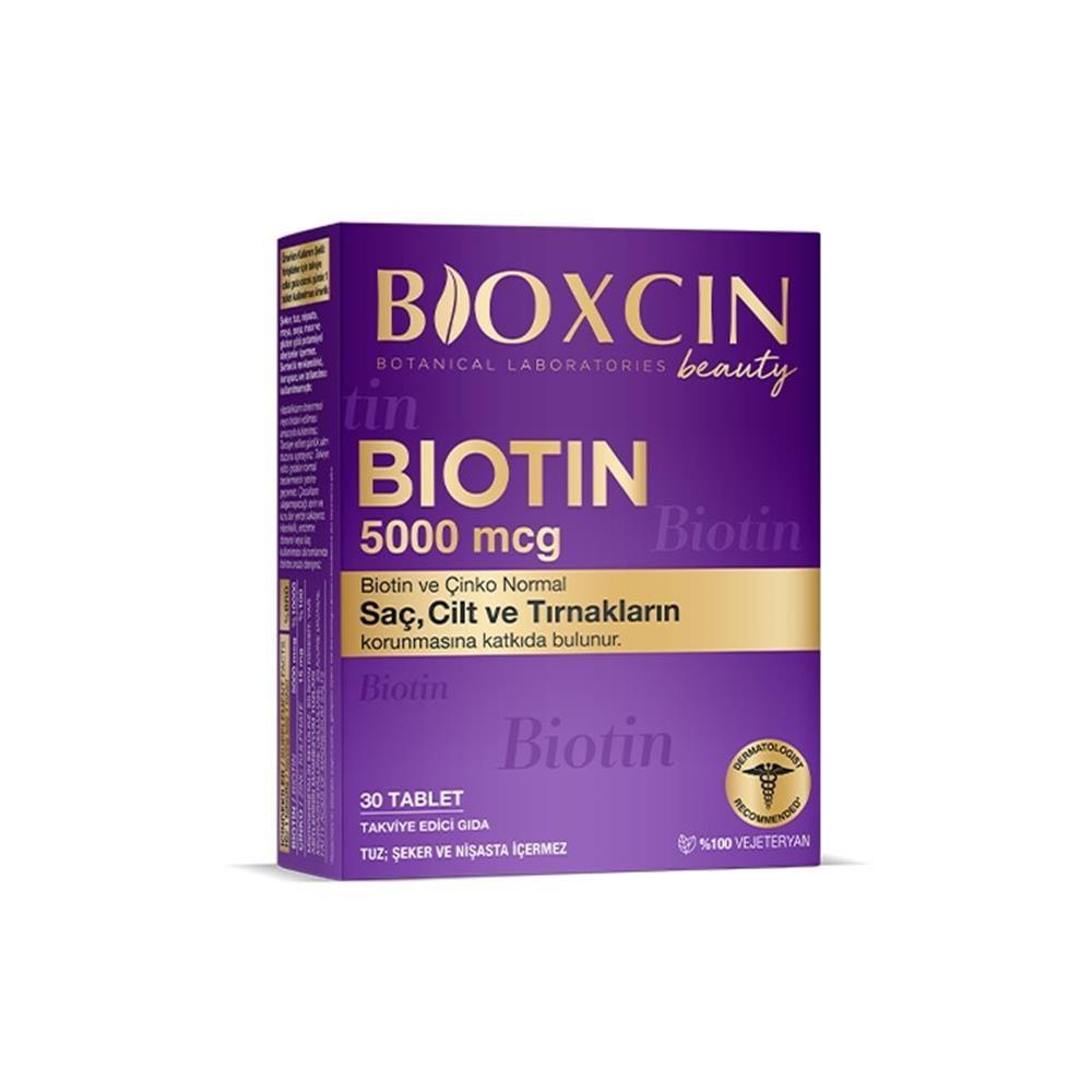 Bioxcin Beauty Biotin 5000 mcg Dietary Supplement for Hair Growth - 30 Tablets