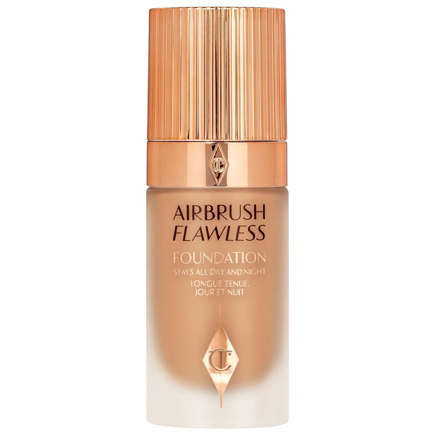 Charlotte Tilbury Airbrush Flawless Longwear Foundation: Full Coverage, Matte Finish, Wrinkle Reducing, Vegan & Cruelty-Free (Long-lasting, Poreless)