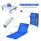 3 Pieces Beach Lounge Chair Mat Set 2 Adjustable Lounge Chairs with Table Stripe