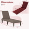 Patio Lounge Outdoor Recliner Chair with Cushion 3-Position Adjustable Backrest