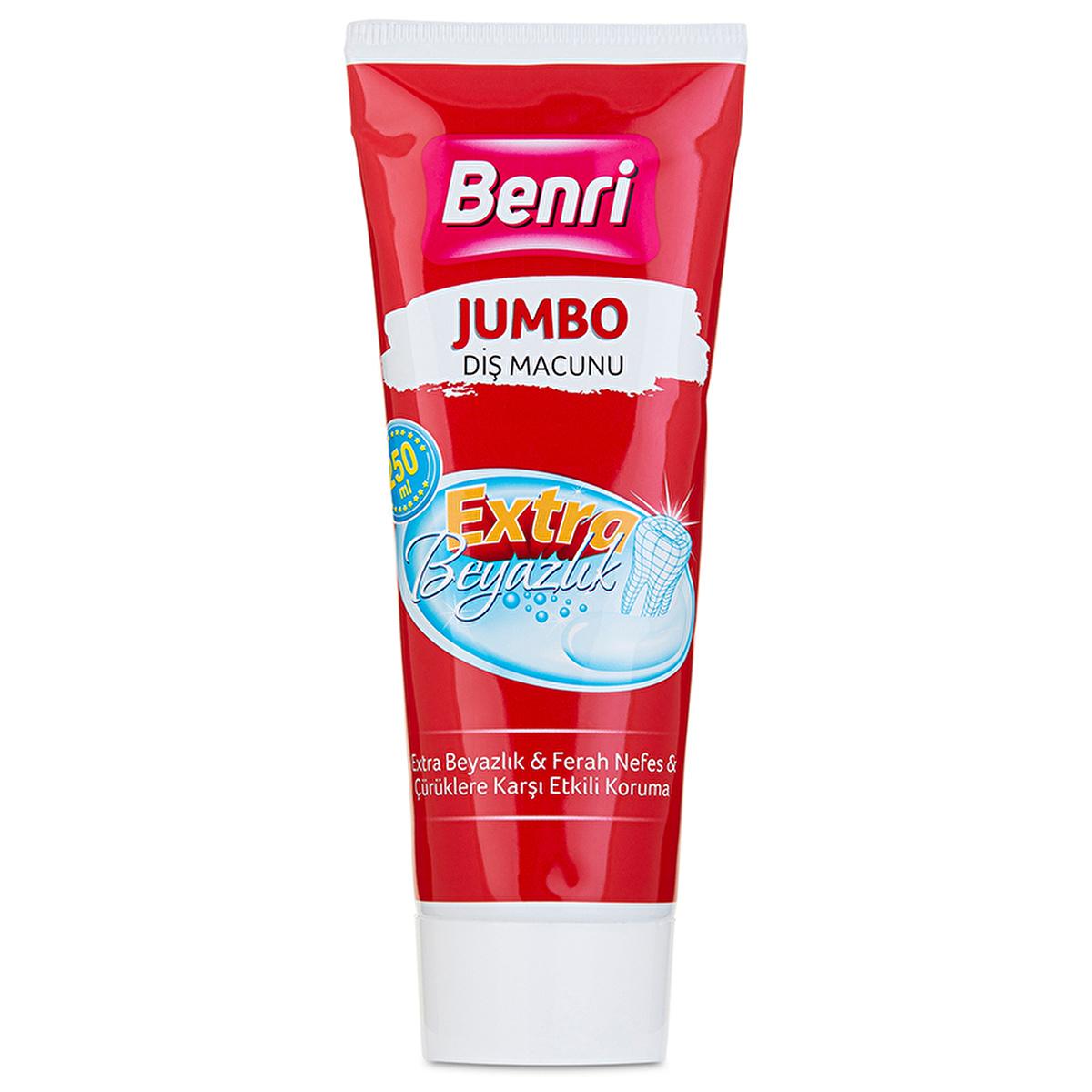 Benri Dental Jumbo Toothpaste 250ml - Effective Whitening & Oral Hygiene Solution